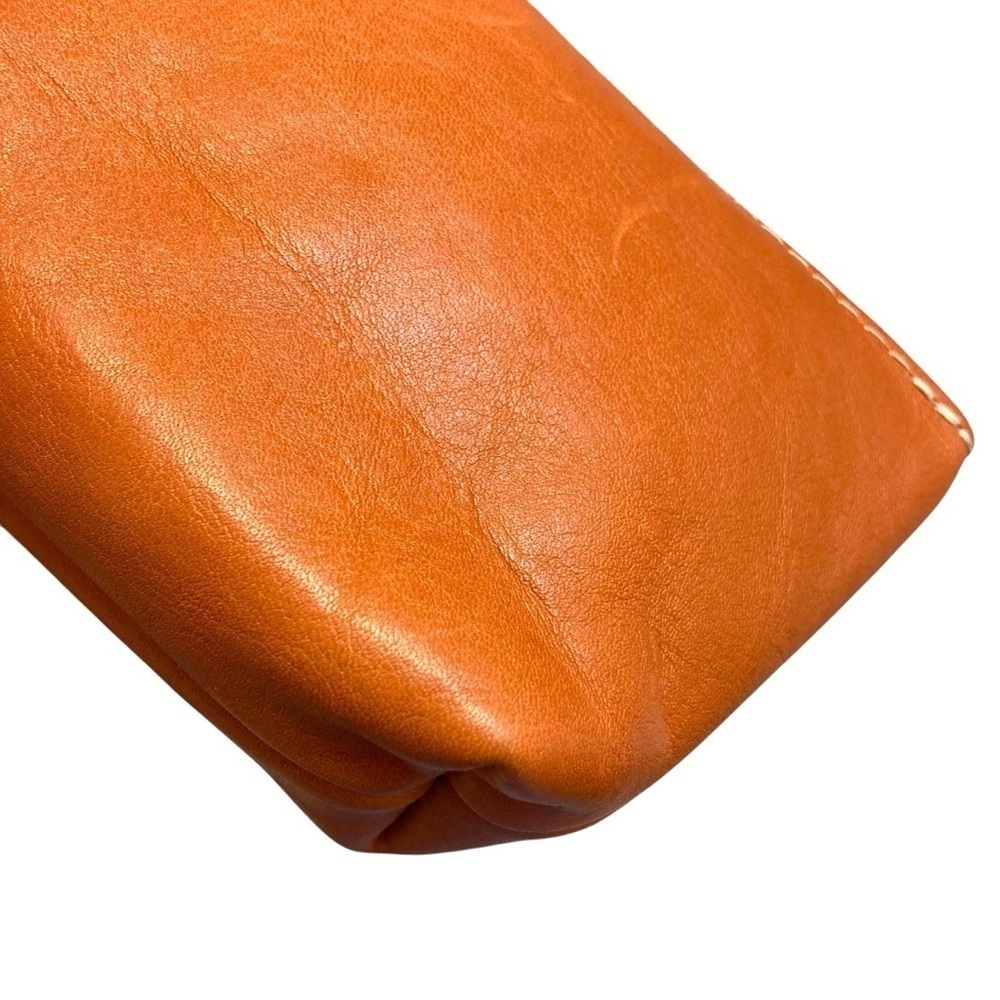 Portland leather brown cosmetic clutch bag - Picture 7 of 8